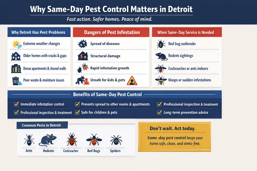 Why Same-Day Pest Control Matters for Detroit Homes